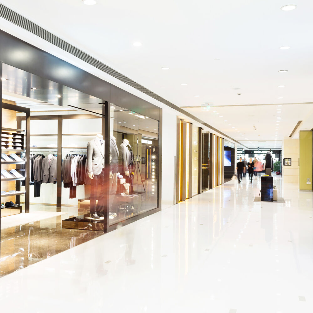 corridor in modern shop